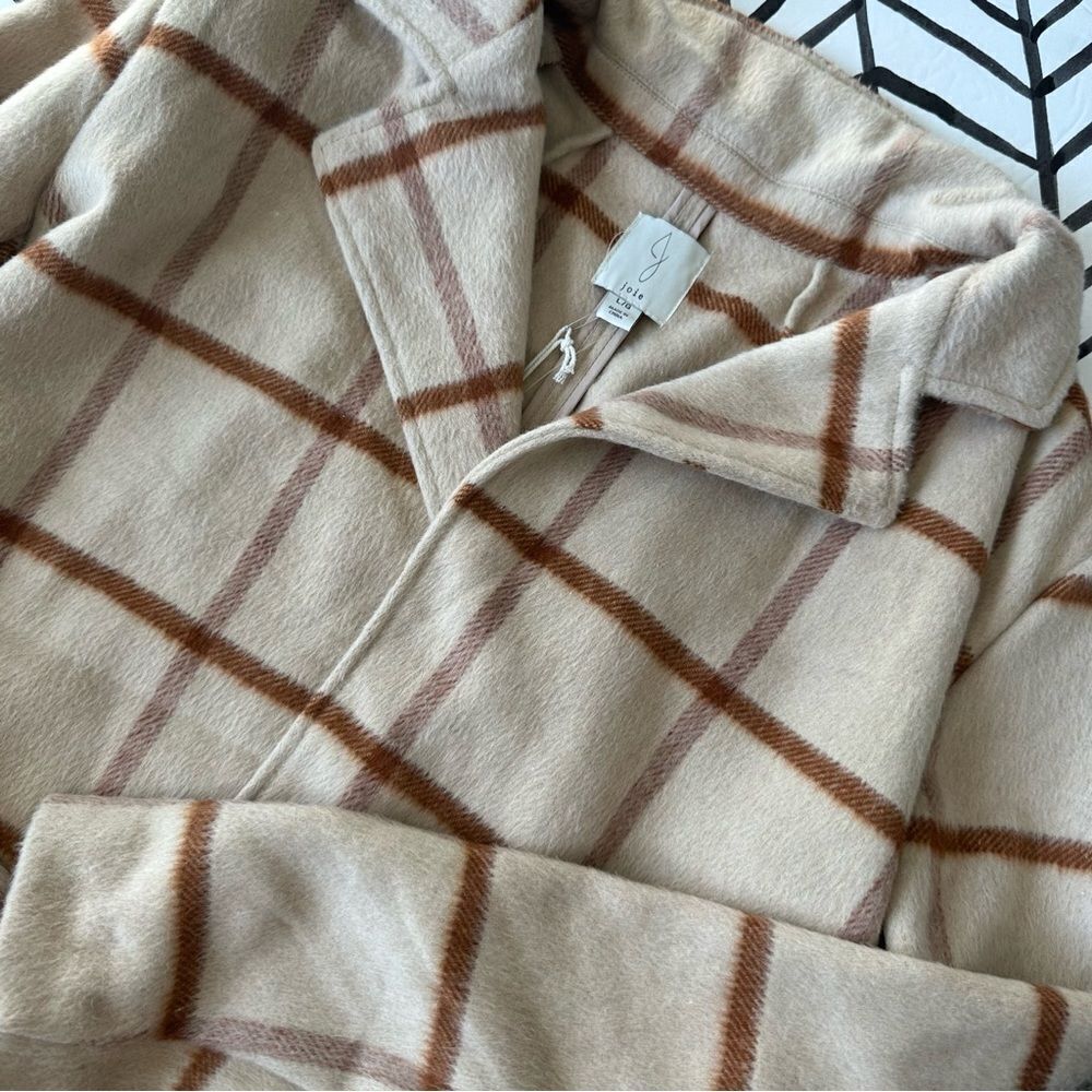 NWT Joie Fall Plaid Jacket Light Tones